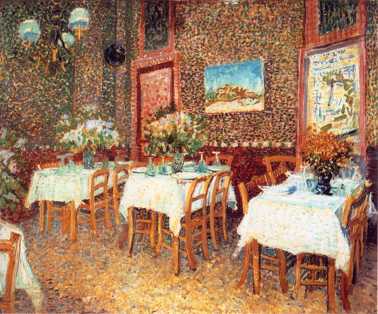 Картина Ван Гога Интерьер ресторана 1887
